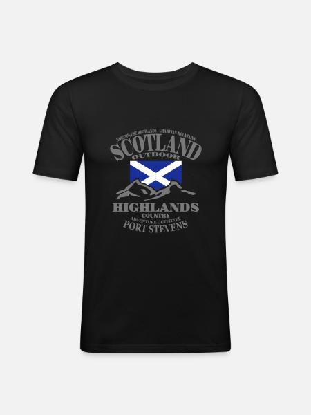 Scotland - Highlands - Men's Slim Fit T-Shirt - black