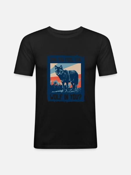 Wolf Werewolf - Men's Slim Fit T-Shirt - black