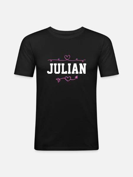 Julian - Men's Slim Fit T-Shirt - black