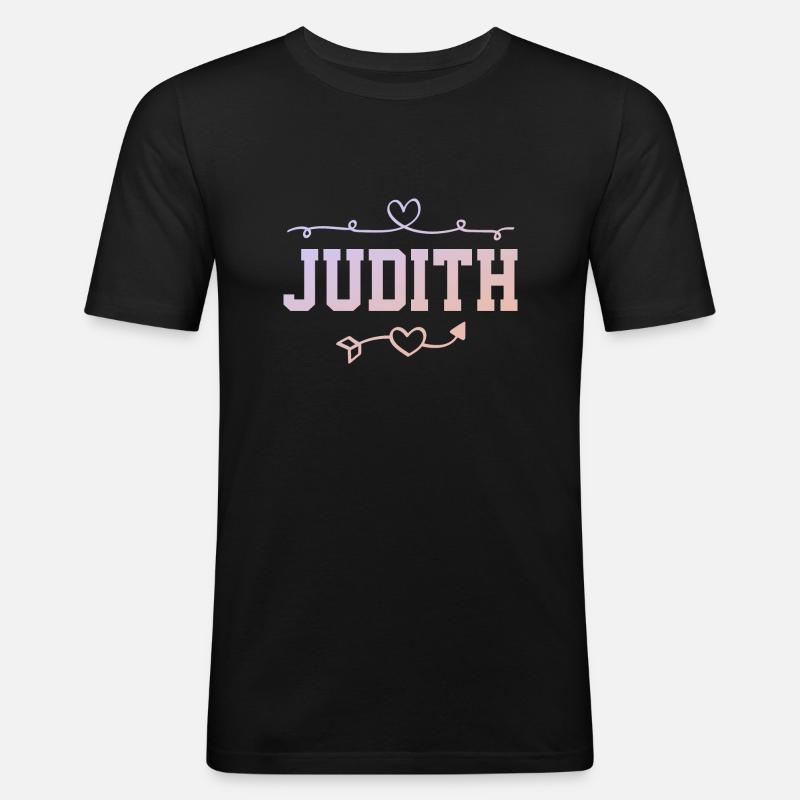 Judith - Männer Slim Fit T-Shirt - Schwarz