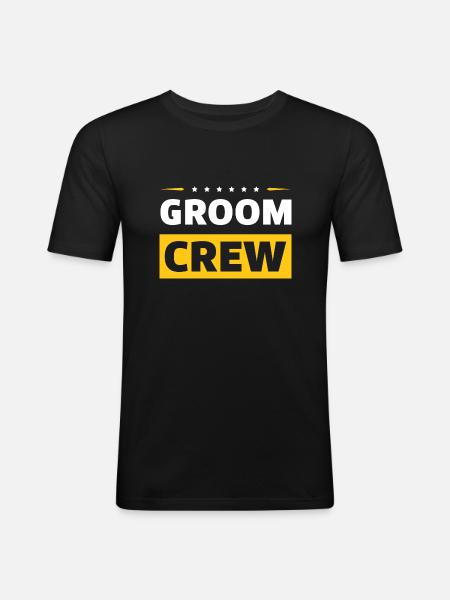 Groom Crew - Men's Slim Fit T-Shirt - black
