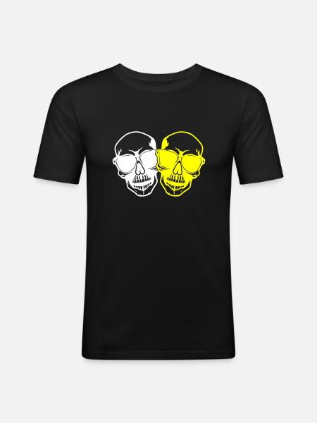 Stylish skull - Men's Slim Fit T-Shirt - black