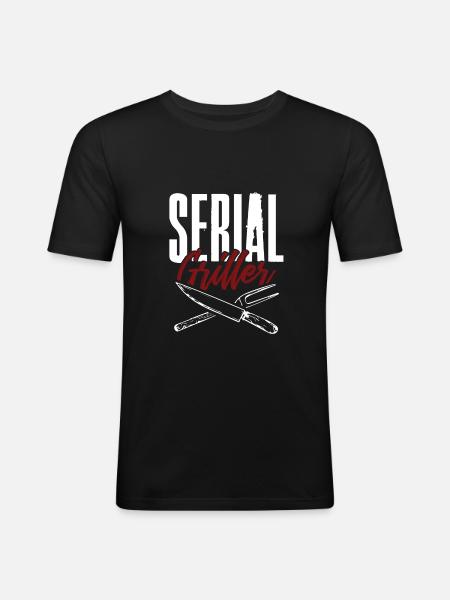 serial griller - T-shirt près du corps Homme - noir