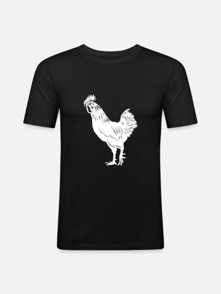 Huhn Chicken - Men's Slim Fit T-Shirt - black