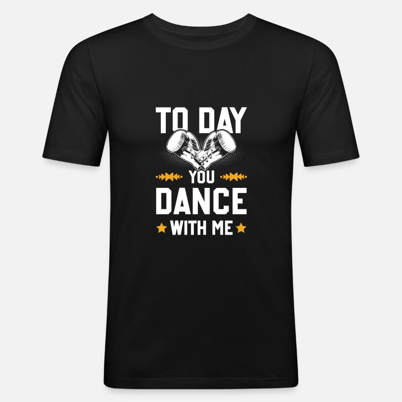 Boxen Boxing - Männer Slim Fit T-Shirt - Schwarz