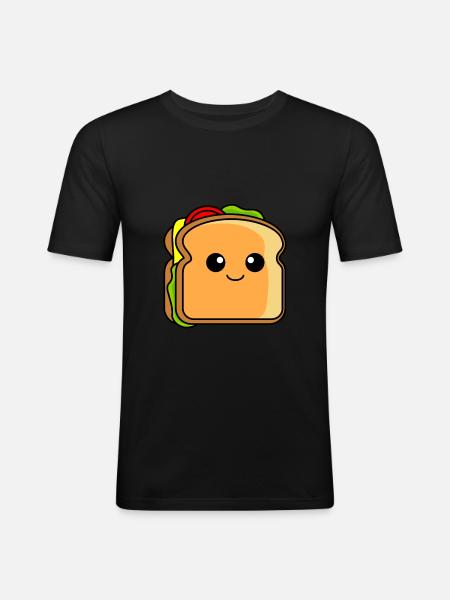 Sandwich Comic - Men's Slim Fit T-Shirt - black