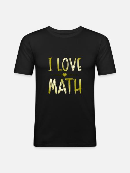 J’adore les maths - T-shirt près du corps Homme - noir