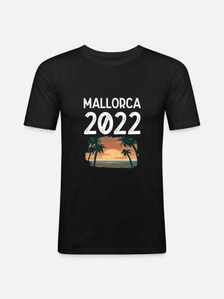 Majorca 2022 - Men's Slim Fit T-Shirt - black