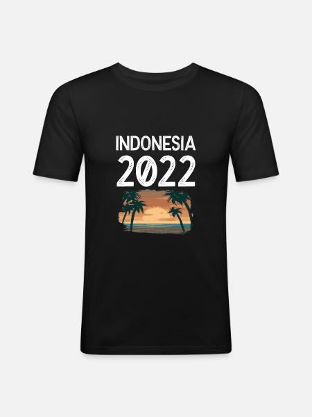 Indonesia 2022 - Men's Slim Fit T-Shirt - black