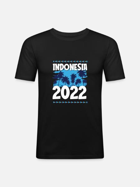 Indonesia 2022 - Men's Slim Fit T-Shirt - black