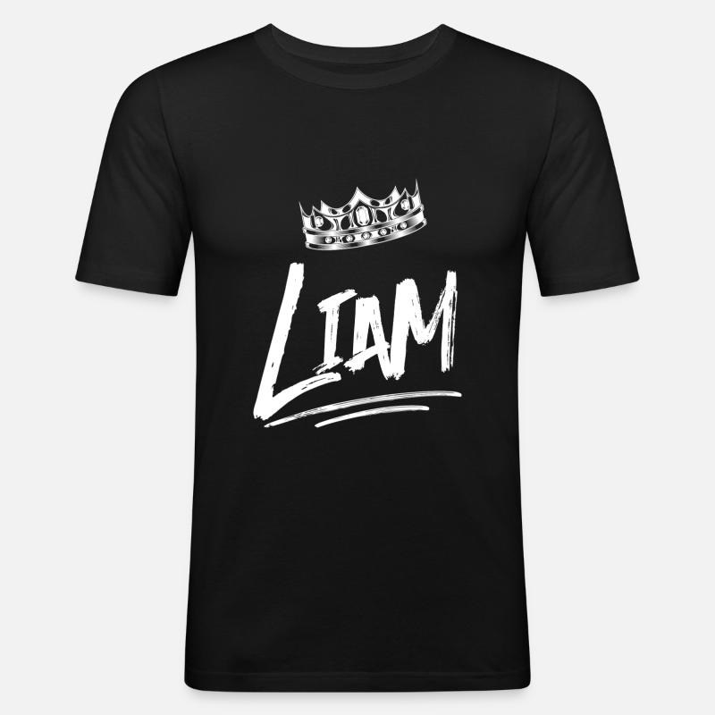 Liam - Männer Slim Fit T-Shirt - Schwarz