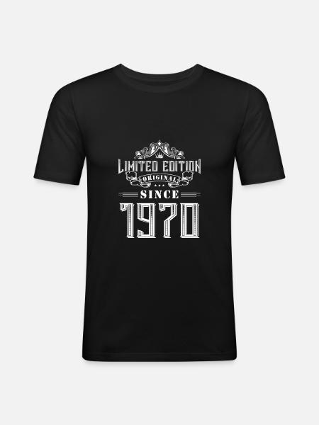 Édition limitée 1970 - T-shirt près du corps Homme - noir