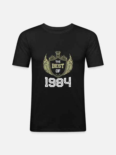 1984 best of - Männer Slim Fit T-Shirt - Schwarz
