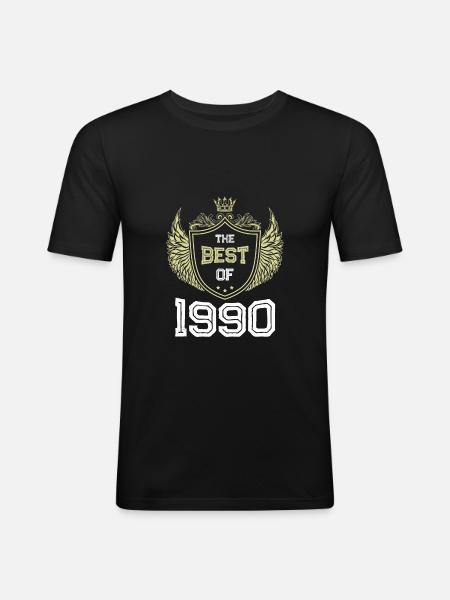 1990 best of - Men's Slim Fit T-Shirt - black