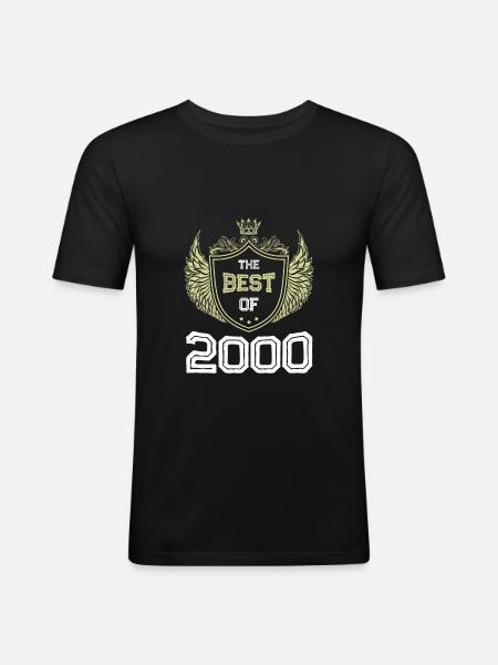 2000 best of - Men's Slim Fit T-Shirt - black