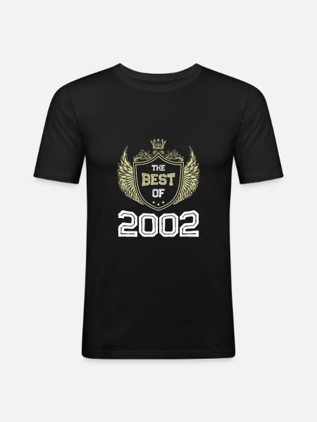 2002 best of - Men's Slim Fit T-Shirt - black