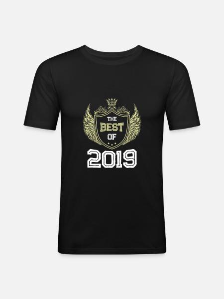 2019 best of - Men's Slim Fit T-Shirt - black