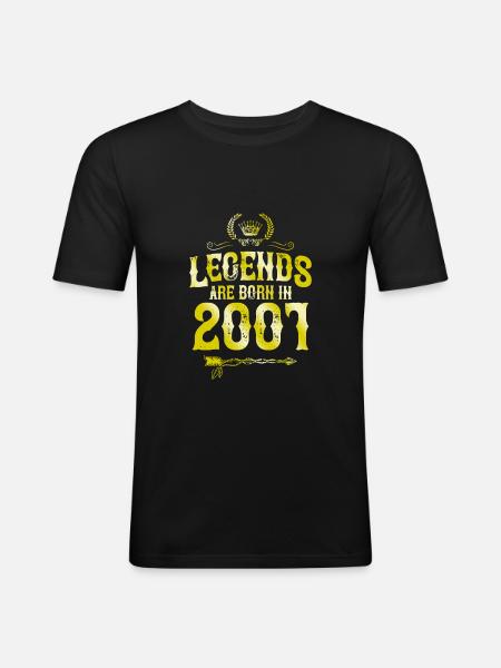 2001 legends born in - Men's Slim Fit T-Shirt - black