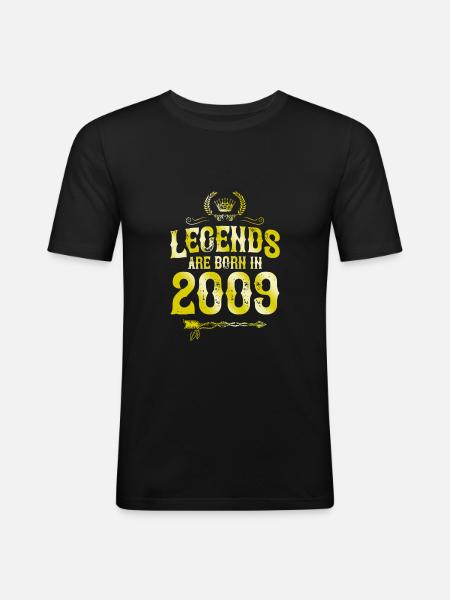 Légendes de 2009 nées en - T-shirt près du corps Homme - noir
