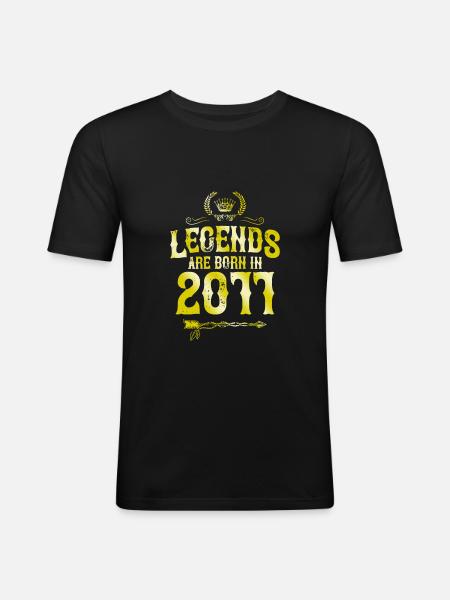 2011 legends born in - Men's Slim Fit T-Shirt - black