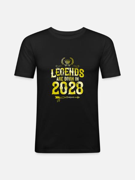 2028 legends born in - Men's Slim Fit T-Shirt - black
