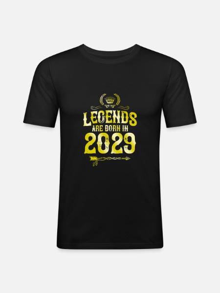 2029 legends born in - Men's Slim Fit T-Shirt - black