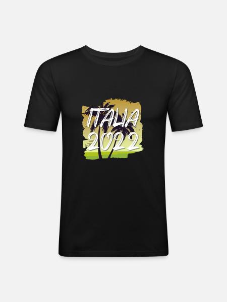 Italia 2022 - Men's Slim Fit T-Shirt - black