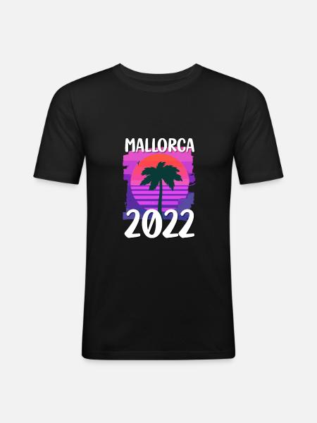 Mallorca 2022 - Men's Slim Fit T-Shirt - black