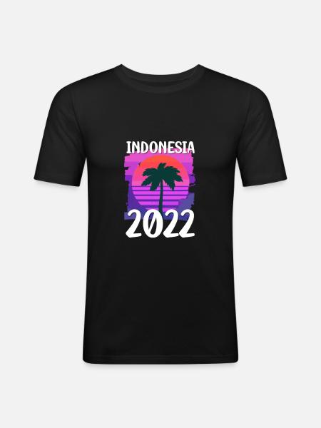 Indonesia 2022 - Men's Slim Fit T-Shirt - black
