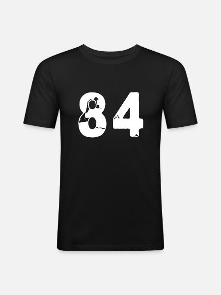 84 Number jersey - Men's Slim Fit T-Shirt - black