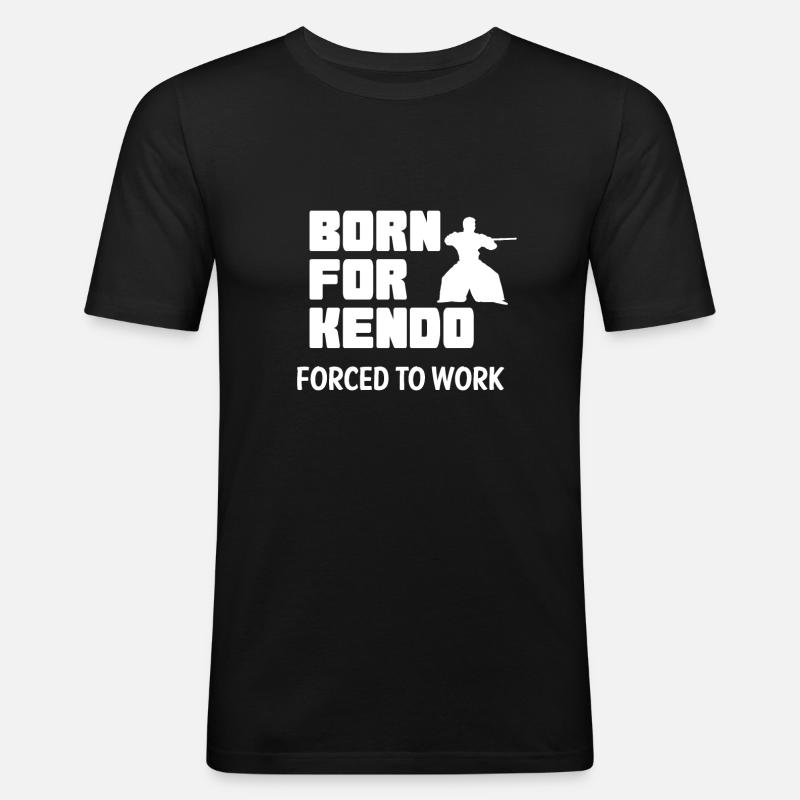 Kendo - Männer Slim Fit T-Shirt - Schwarz