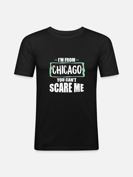 Chicago Illinois - Men's Slim Fit T-Shirt - black