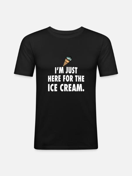 Eiscreme Eis - Männer Slim Fit T-Shirt - Schwarz