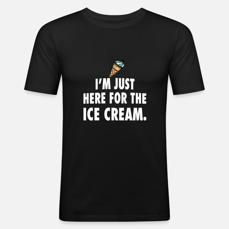 Eiscreme Eis - Männer Slim Fit T-Shirt - Schwarz