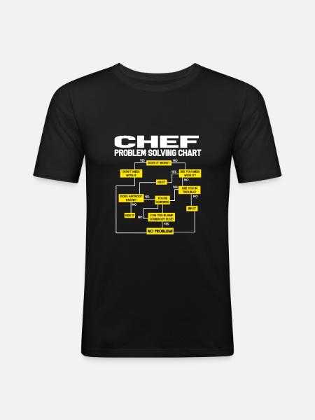 Cuisinier cuisinier chef cuisinier - T-shirt près du corps Homme - noir