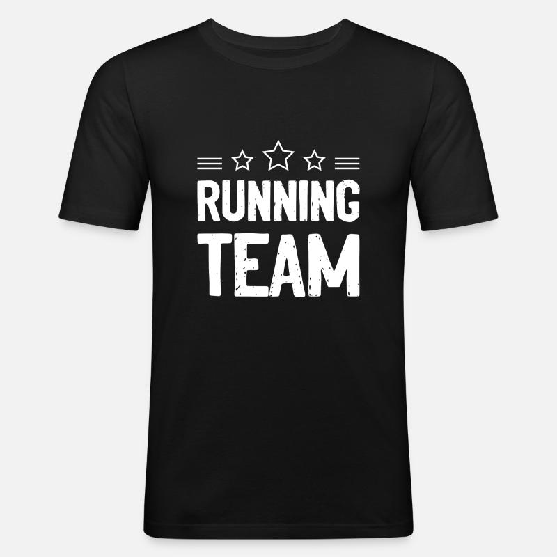 Running Team - Männer Slim Fit T-Shirt - Schwarz