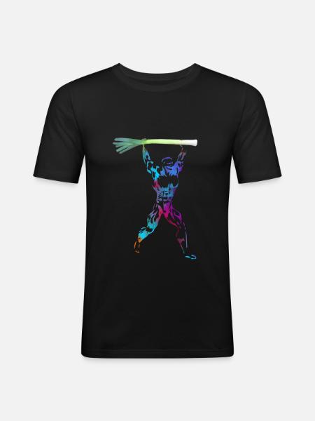 Leek Jerk - Men's Slim Fit T-Shirt - black
