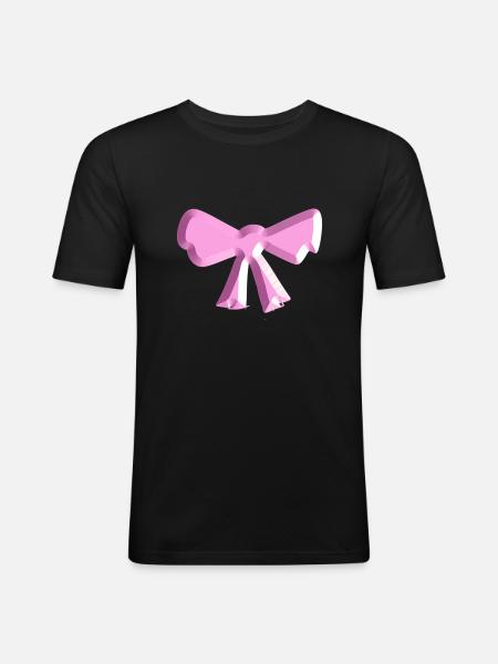 loop symbol fly pink shiny - Men's Slim Fit T-Shirt - black