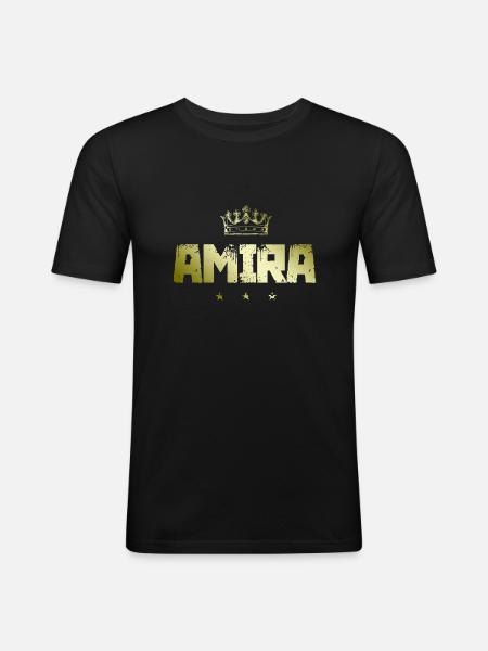 Amira - Men's Slim Fit T-Shirt - black