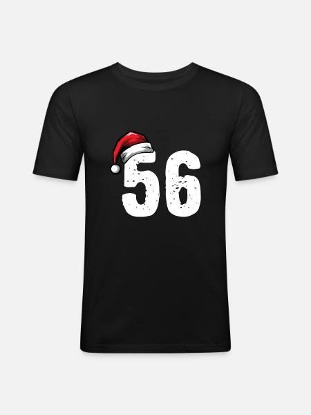 56 Number Christmas - Men's Slim Fit T-Shirt - black