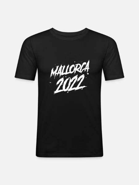Mallorca 2022 - Men's Slim Fit T-Shirt - black