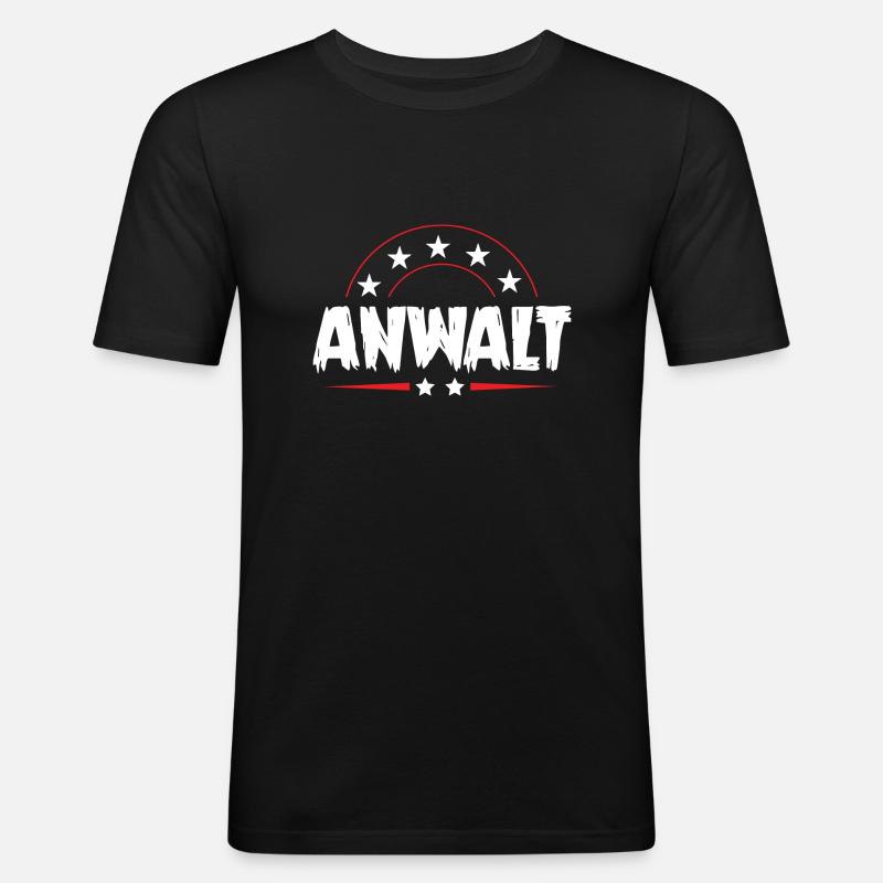 Anwalt Beruf - Männer Slim Fit T-Shirt - Schwarz