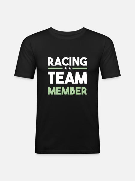 Équipe de course - T-shirt près du corps Homme - noir