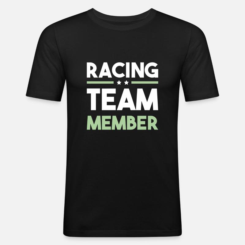 Racing Team - Männer Slim Fit T-Shirt - Schwarz