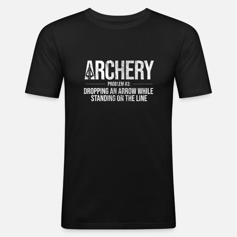 Bogenschießen Archery - Männer Slim Fit T-Shirt - Schwarz