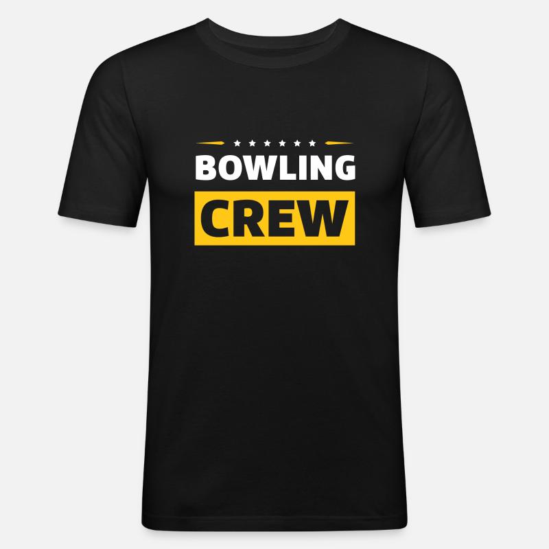 Bowling Crew - Männer Slim Fit T-Shirt - Schwarz
