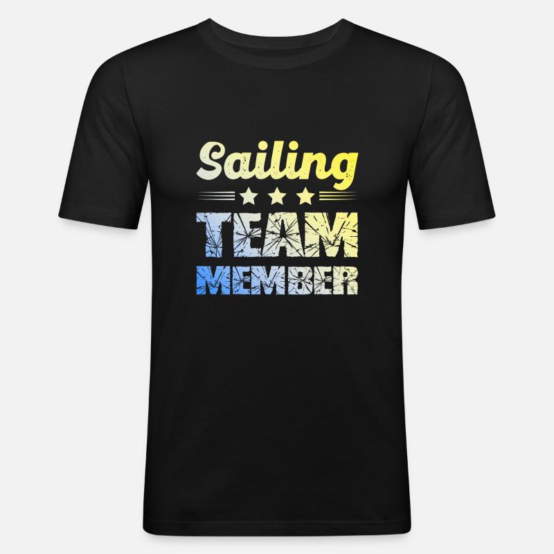 Sailing Team - Männer Slim Fit T-Shirt - Schwarz