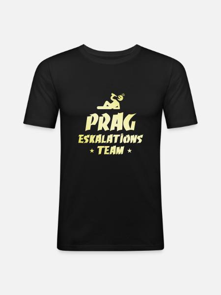 Prague Escalation - Men's Slim Fit T-Shirt - black