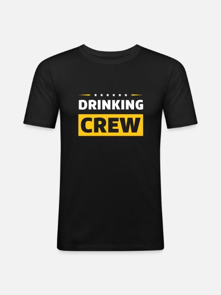 Drinking Crew - Men's Slim Fit T-Shirt - black