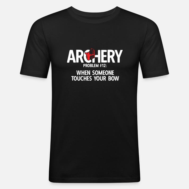 Bogenschießen Archery - Männer Slim Fit T-Shirt - Schwarz